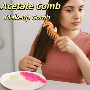 YOYO CHARMING การ์ตูน หวีอะซิเตท ลูกสุนัข รูปสัตว์ หวีแต่งหน้า หวีหางแหลม ฟันกว้าง หวีทำผม ผู้หญิง