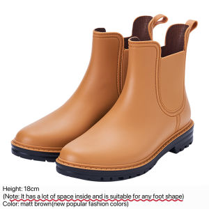 Korean Low Cut Rain Boots (Bota) For Ladies Rain shoes womens high barrel rain boots PVC water shoes Umisky