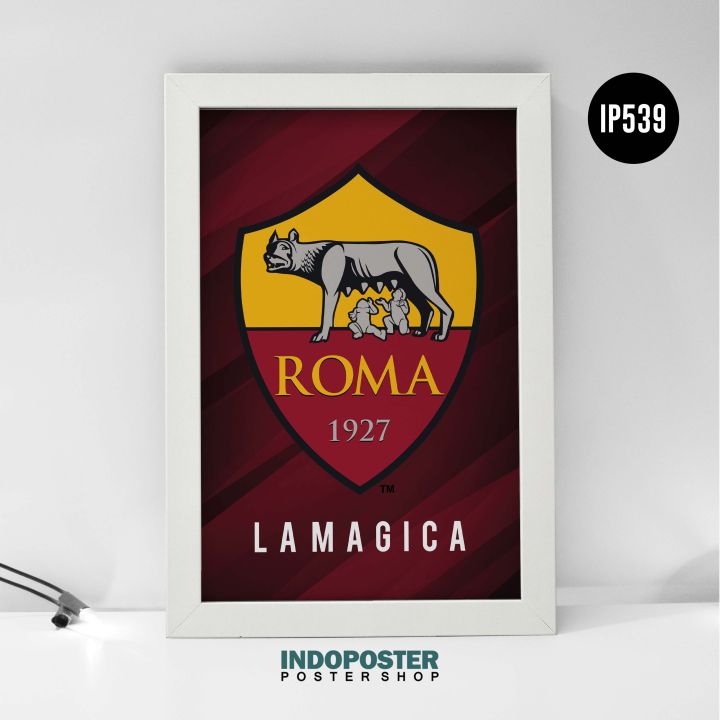 POSTER HIASAN DINDING SEPAK BOLA AS ROMA FOOTBAL CLUB 12RP 45X30CM ...