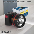 Push On Senter Kepala HL-2260 LED 50 Watt Super Bright - Cahaya Putih Dan Kuning. 