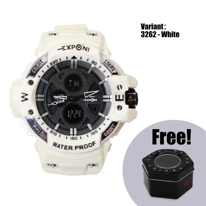 Exponi Sports Watch Dual Display Analog Digital Watch Waterproof watch for men women Lazada PH