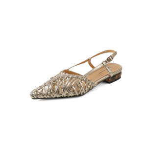 Fashion Woven Women Sandals Pointed Toe Flat Shoes Ladies Hollow Out Summer Beach Flats Gladiator Sandalias Mujer Outside Mules2026