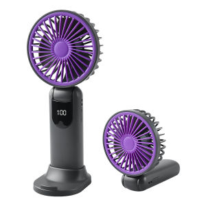 พัดลมพกพา ลมเย็นลดโดยตรง 16° จอใหญ่แสดงเลข 8000mAhแบตเตอรี่ พับเก็บได้คล้องคอได้ พัดลมมือถือ ผัดลมพกพา พัดลมแบบพกพา พัดลมแบบหมุน