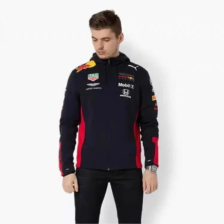 22 New F1 Red Bull Racing Jacket Autumn Winter Warm Men's Racing Team Same  Style Custom Winter Fleece Thickened