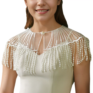 ผ้าคลุมไหล่ลูกไม้แบบดั้งเดิมระบายอากาศได้ผ้าคลุมไหล่จีนห่อไหล่เจ้าสาวอุปกรณ์งานปาร์ตี้โสด