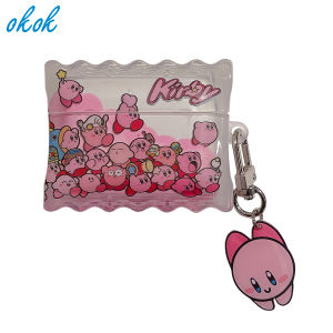Translucent Kirby Case for Apple AirPods Pro AirPods 1 2 3 New Silicone Soft Cover Headphone Air Pods Casing Pouch Protective AirPod Accessories With Lanyard