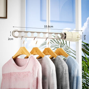 ราวตากผ้าพับได้ติดผนัง คอนโด ราวหนีบผ้าติดผนัง ประหยัดพื้นที่จัดเก็บ ราวตากผ้าแบบพับได้