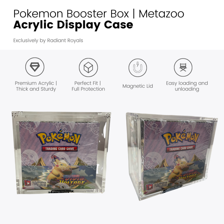 [SG Ready Stock] Pokemon Acrylic Booster Box Display Case Box,  Framing/Display Quality Grade, Fits Metazoo & Blood & Flesh | Lazada  Singapore