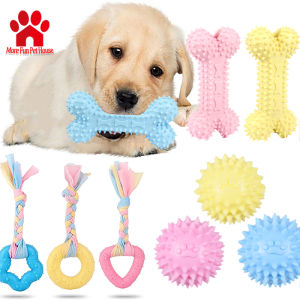 Pet Dog Toys Clean Teeth Pet Toys Puppy Cats Chew Toys For Dogs Resistant To Bite Bone Molar Thorn