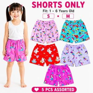 6pcs Assorted Cotton Short for KIds Girl 0-6yrs old.