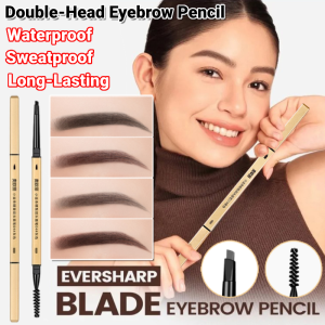 【Precise Outline】Double-Head Eyebrow Pencil Ultra-Fine Head Waterproof Sweatproof Long-Lasting Eyebrow Makeup
