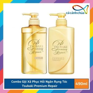 Dầu gội dầu xả phục hồi hư tổn và ngăn rụng tóc Tsubaki Premium Repair 490ml - Nhật Bản
