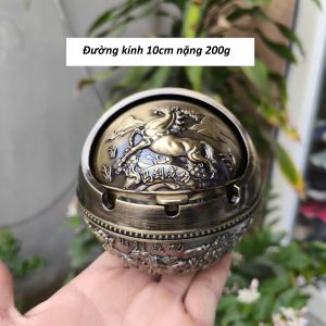 Gạt tàn thuốc hình tròn chất liệu bằng đồng atimon MS0705