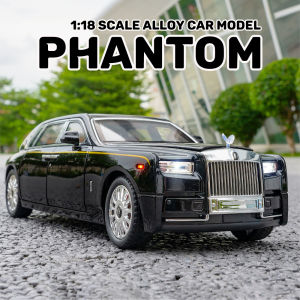 1:18 Scale Rolls Royce Phantom Alloy Car Model Diecast Car Sound Light Car Lovers Collection Kids Birthday Gift Metal Boys Toys