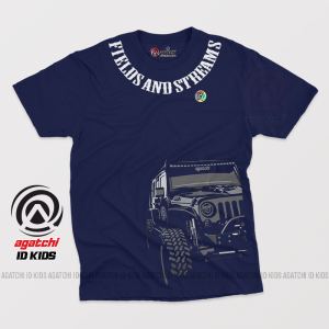 Baju Kaos Atasan Anak Laki - Laki Agatchi Motif Mobil Jeep Offroad