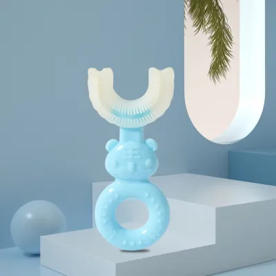 【MY Girl】Buy 1 Take 1 360 Degrees kids U-shaped Toothbrush & Toothpaste Toddler Baby 2-6-12 Yrs Old