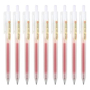 0.5mm Black/Red/Blue Simple Retractable Gel Pen Muji Style Writing Stationery Supplies 1pcs