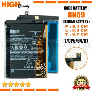 Baterai Xiaomi Redmi Note 10 - Note 10S - M2101K7AG - M2101K7BNY - Poco M5S Batre BN59 High Quality
