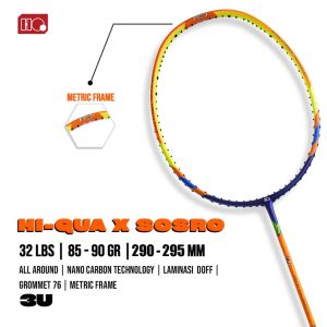 Hi-Qua x Teh Botol Sosro Raket Badminton Kolaborasi Spesial 3U Max 32 Lbs