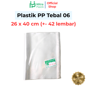 Plastik PP Lebar 26 Tebal 06 26x40 26x45 Kantong Bening Transparan