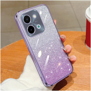 Soft Case Vivo Y28 Y18 Luxury Gliter TPU Premium Silicon Plating Clear