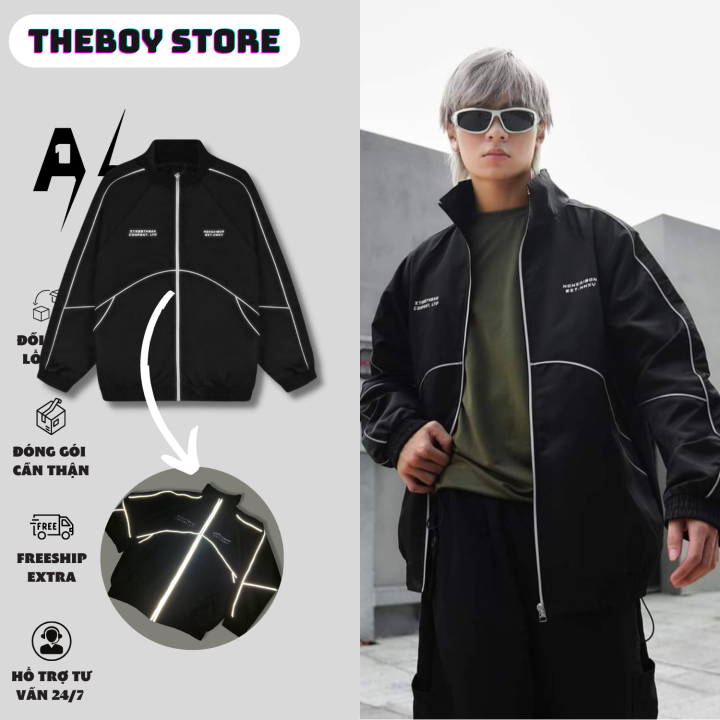 Áo Khoác DÙ VIỀN PHẢN QUANG NOWSAIGON Form rộng chất vải 3 lớp dày dặn - TheBoy Store | Lazada.vn