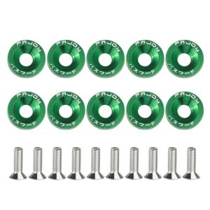 WININ 10Pcs/Pack Phổ quát Vòng đệm Fender Phong cách JDM M6 Ốc vít xe tay ga Lục giác Phụ tùng sửa đổi ô tô Dùng để trang trí biển số xe và cản trước