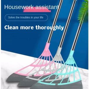 Multifunction Broom Sweeper Mop Cleaner Magic Broom Magic Wiper Broom 2-in-1 Bathroom Sweeper Floor Mop Bathroom Brush Cleaning Brush [SG SELLER]