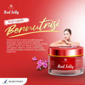 Red Jelly Ceramide Aloe Vera Brightening Cream for Normal to Combination Skin | Krim Pencerah Kulit Alami | Bisa COD