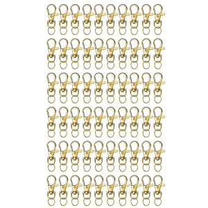 60PCS Swivel Key Rings and Lobster Claw Clasp Hook Practical Keychains Clasps Making Accessories