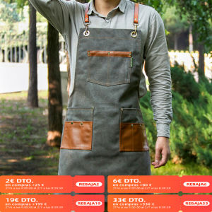 Fashion Canvas Kitchen Aprons For Woman Men Chef Work Apron For Grill Restaurant Bar Shop Cafes Beauty Nails Studios Uniform2026