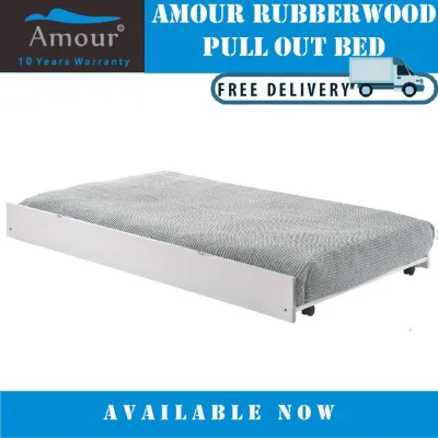 AMOUR BRAND SINGLE SIZE PULL OUT BED/ TRUNDLE BED / GUEST BED (FREE DELIVERY)