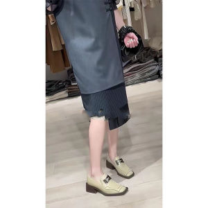 Foreign Trade Export Big-Style Womens Clothing with Strong Leak-Picking Field High-Grade Skirt Design Sense New Chinese Style Frog Button Dress ㏇L0514