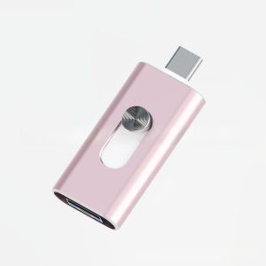 3 In 1 USB โลหะกันน้ำแฟลชไดร์ฟไดรฟ์  แฟลชไดรฟ์ขยายหน่วยความจำโทรศัพท์มือถือแบบ 3 อิน1ที่สามารถสำรองข้อมูลทุกที่ทุกเวลา