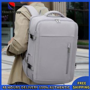 Vktech Mens Water-Resistant Nylon Backpack with Laptop Pocket and Adjustable Straps Suitable for School and Business Trips
