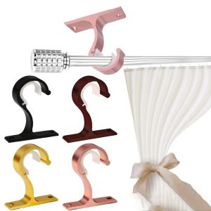FULUPUGANG Practical High Quality Thicken Home Decor Accessories DIY Curtain Bracket Support Rack Drapery Rod Holder Curtain Rod Holder