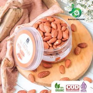 Bakulorganic Kacang Almond 100% Organik Almon Panggang