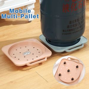 Portable Storage Solution: Moveable Rolling Storage Tray & Swivel Bracket with Pulley