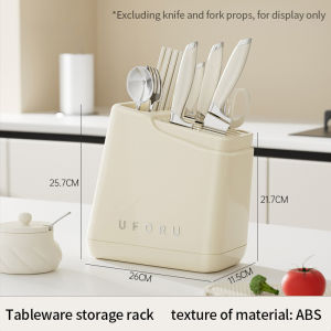 Multifunctional Kitchen Knife Holder Cutlery Storage Box Tableware Drainer Rack Tempat Letak Pisau刀架