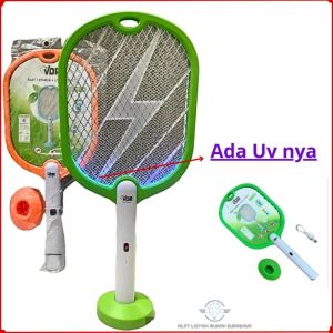 V777RN Raket Nyamuk Listrik + LED UV Charge Multi Fungsi 2 in 1 VDR-R1