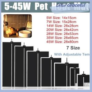 Ditur 5-45W Terrarium Reptiles Heat Mat Climbing Pet Heating Warm Pads Adjustable Temperature Controller Mats EU US
