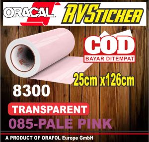Skotlet Oracal pink transparan 085 Glossy Uk: 25 x 126 cm Skotlet bagus buatan Germany
