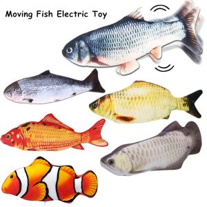 DUDU Pet Electric Cat Simulation Toy USB Charger Interactive Realistic Pet Cats Chew Bite Toys Floppy Cat Toy Fish Pet Toys