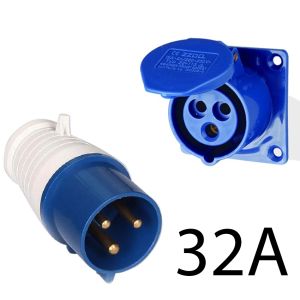16A/32A 3-Core Industrial Plug Socket Set IP44 Waterproof dustproof  Industrial Electricals