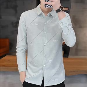 New Arrival Buy One Get One Free Short-Sleeved Shirt Mens Summer Slim Fit Korean Style Trendy Business Plaid Shirt Non-Ironing All-Matching Top High Quality Fashionable