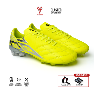 Sepatu Sepak Bola Blaster Power Play Stabilo Warna Kuning Neon dengan Stabilo Berkualitas
