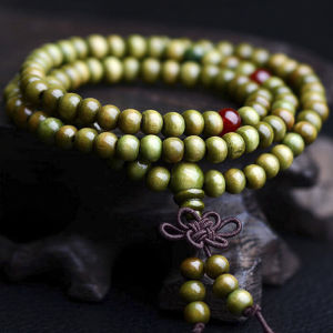 [haoh] Sandalwood Tibetan Buddhism Mala Sandal Prayer Beads 108 Beads Bracelet Necklace