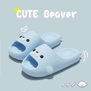 [Free Shipping] 2026 Cute Cartoon Home Beach Non-Slip Eva Flip-Flops For Women Indoor Thick-Soled Silent Outdoor Slippers