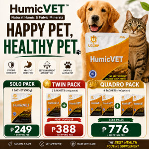 HumicVET 100g Buy 1 Take 1 ₱388 | Natural Humic & Fulvic Minerals Supplement for Dogs & Cats | UCORP Original