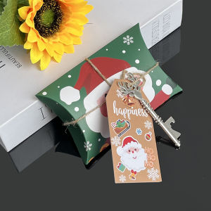 HSG*Opener Christmas Souvenir Candy Box With Tag Set Key Opener Opener Souvenir Bottle Opener Handmade Tassels Antique Skeleton Keys